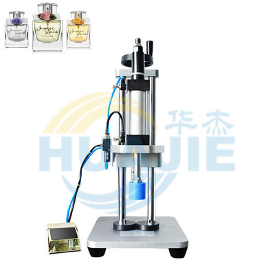 Perfume crimping and collaring machine