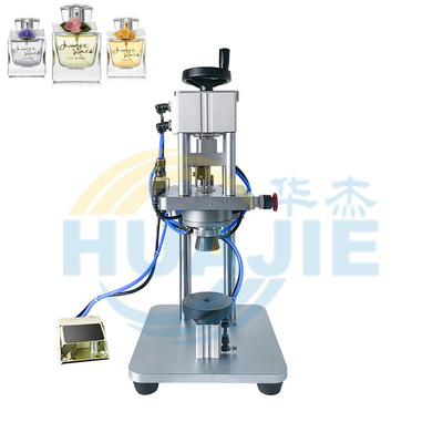 Perfume crimping and collaring machine