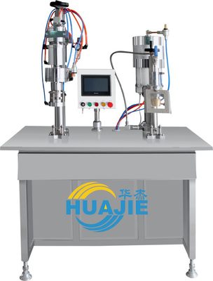 Semi automatic BOV filling and sealing machine Semi automatic bag on valve filling and sealing machine