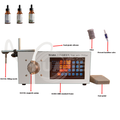 Semi automatic filling machine for water oil cosmetic
